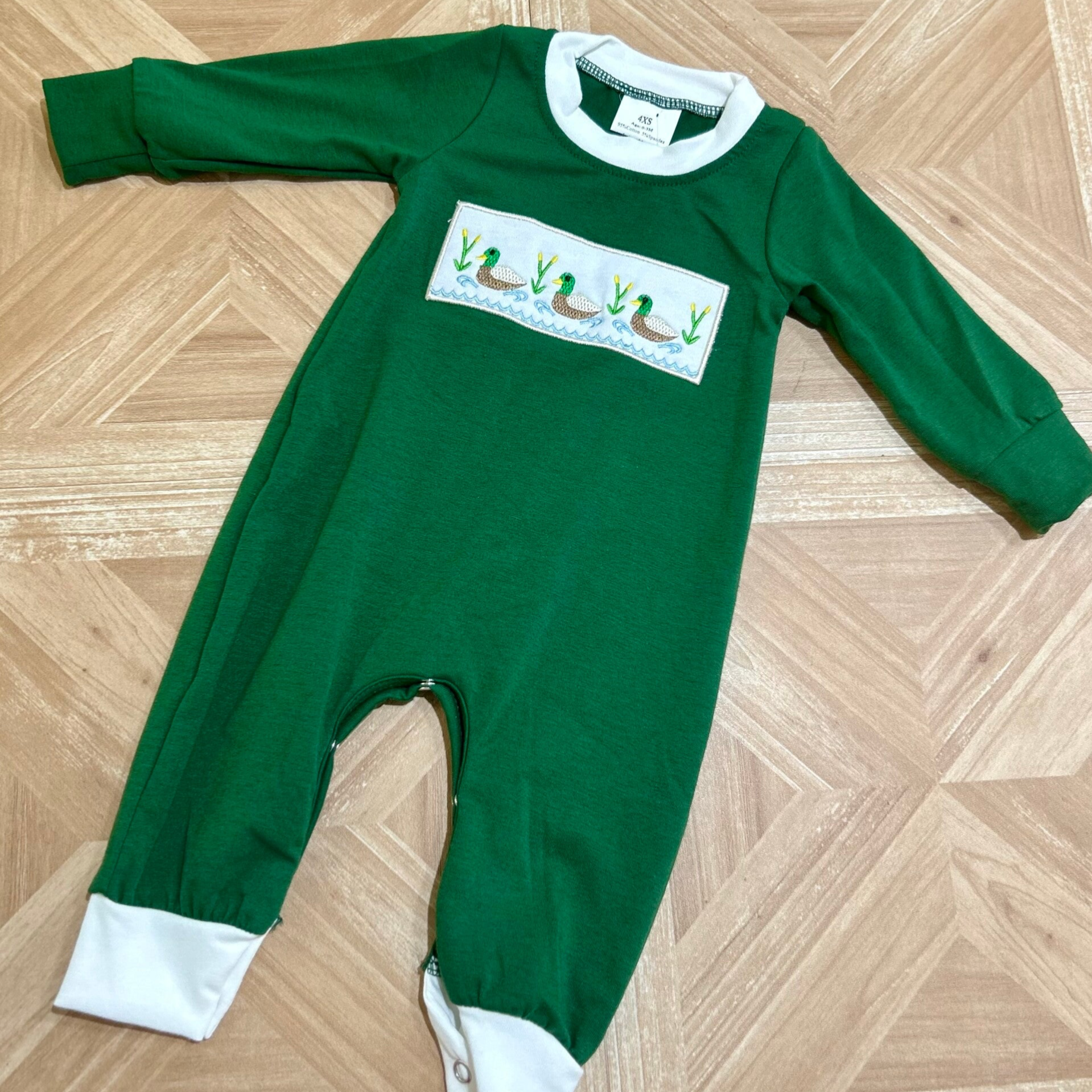 Embroidered Ducks Romper