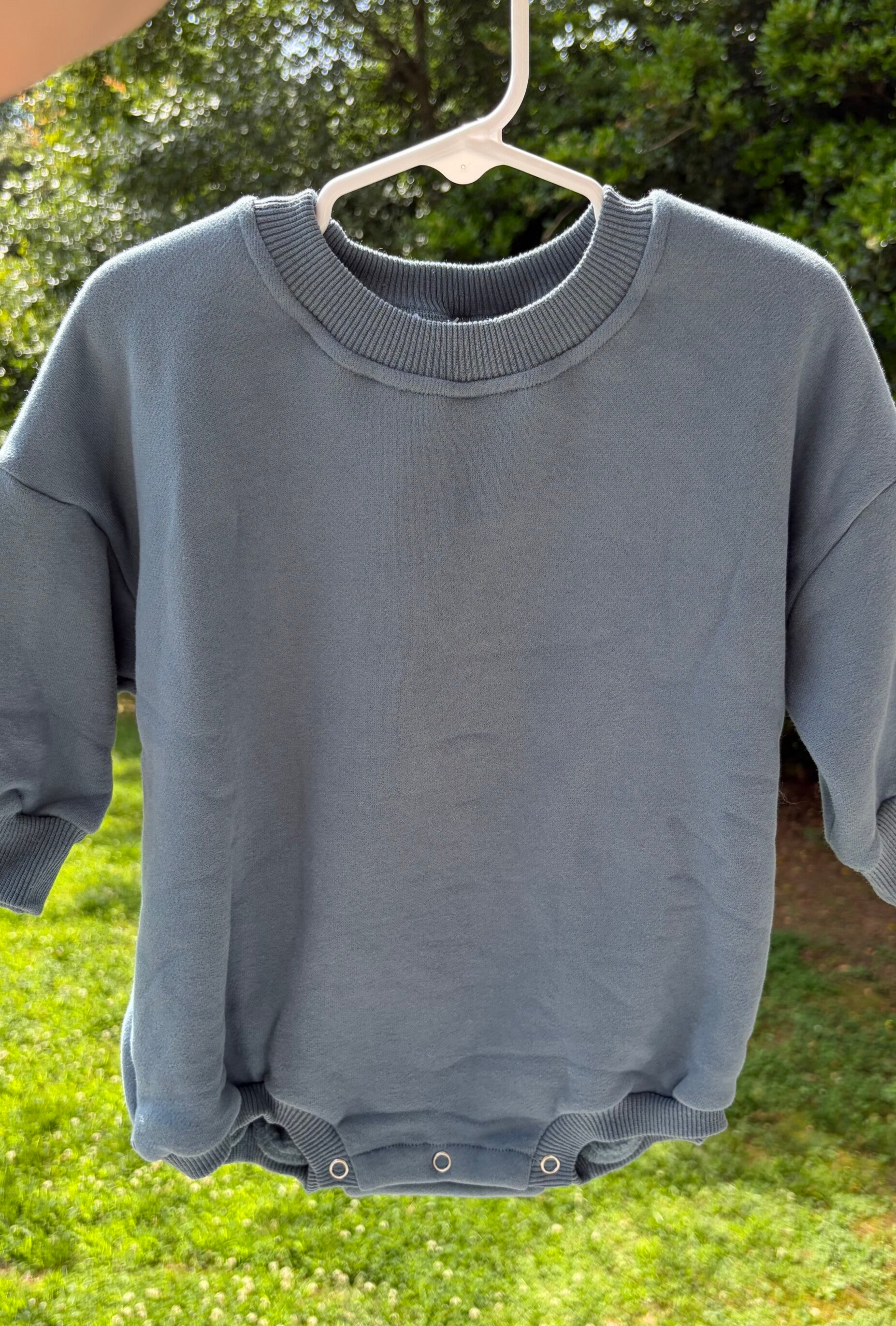 Navy Blue Crewneck Bubble