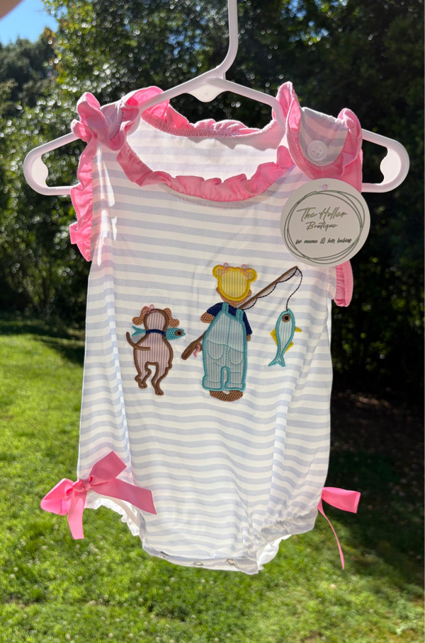Fishing Appliqué Bubble Romper