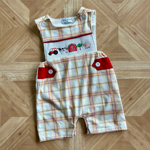 Smocked Farm Romper