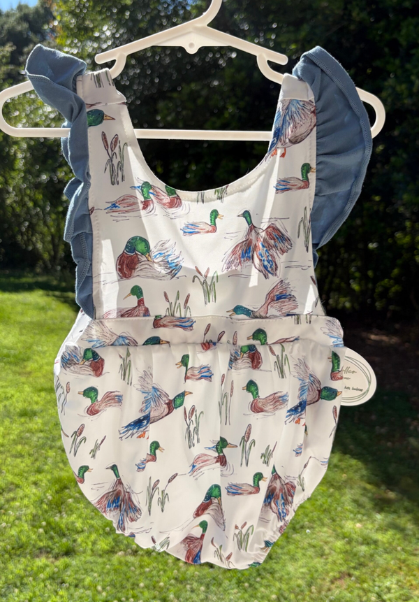 Duck Printed Bubble Romper