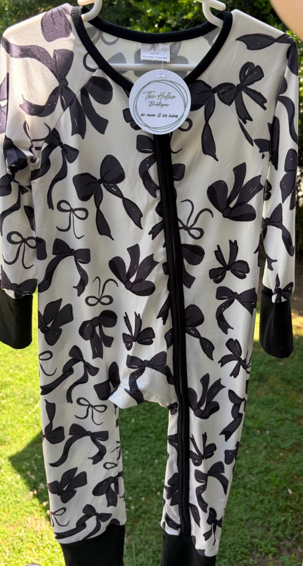 Bow Zipper Romper