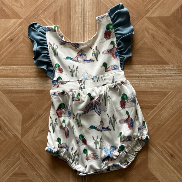 Duck Printed Bubble Romper