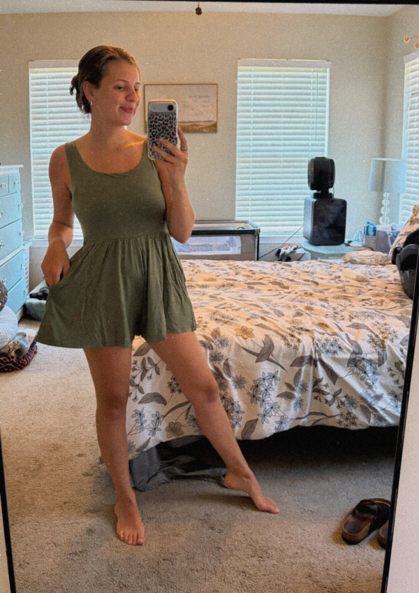 Olive Flow Romper