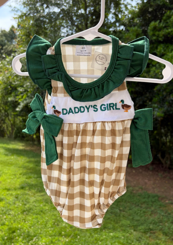 Plaid Daddy's Girl Bubble