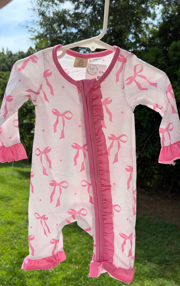 Bow Zipper Romper