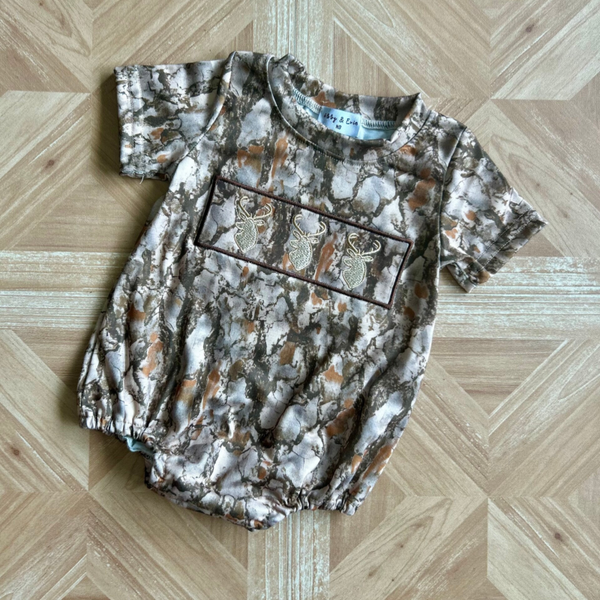 Camo Deer Bubble Romper