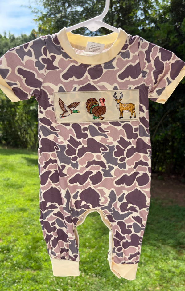 Old School Camo Romper