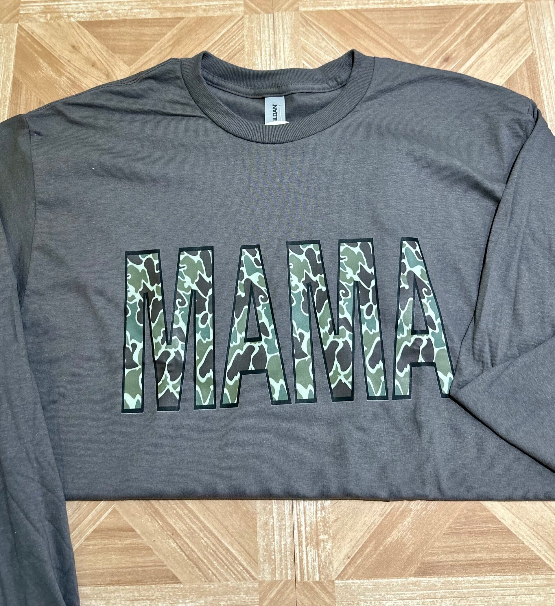 Long Sleeve Camo Mama Tee