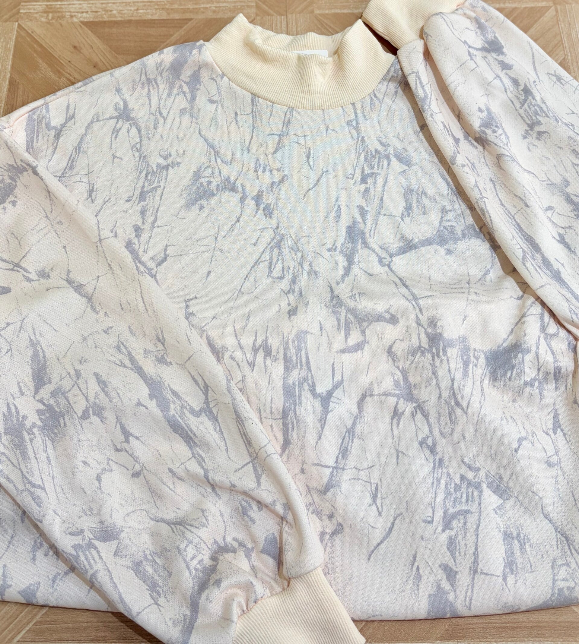 Camo Oversized Mock Neck