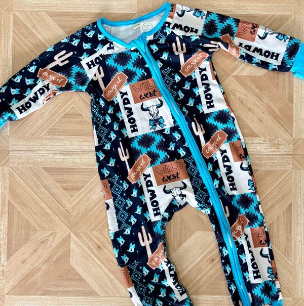 Cowgirl Western Zipper Romper