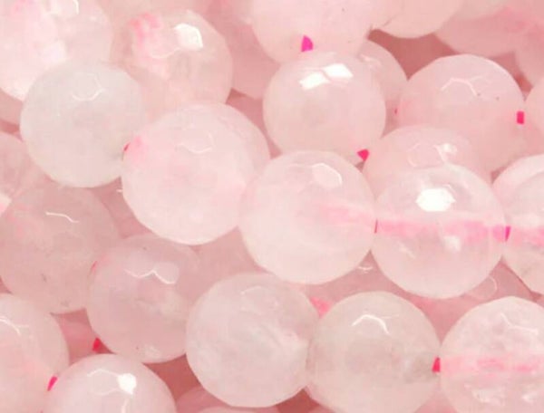 Adjustable rose quartz sliding knot adjustable beaded bracelet