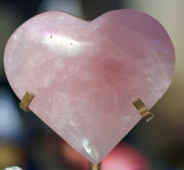 Rose Quartz Heart with Stand