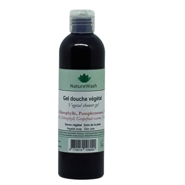 Gel douche végétal. Laurier, Chlorophylle, Pamplemousse