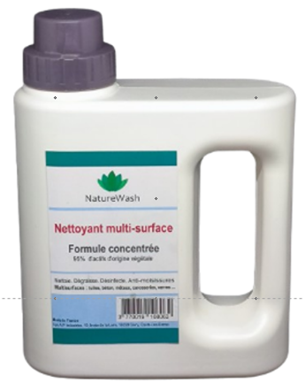 Nettoyant doux concentré (1L=100L). PRO et domestique.