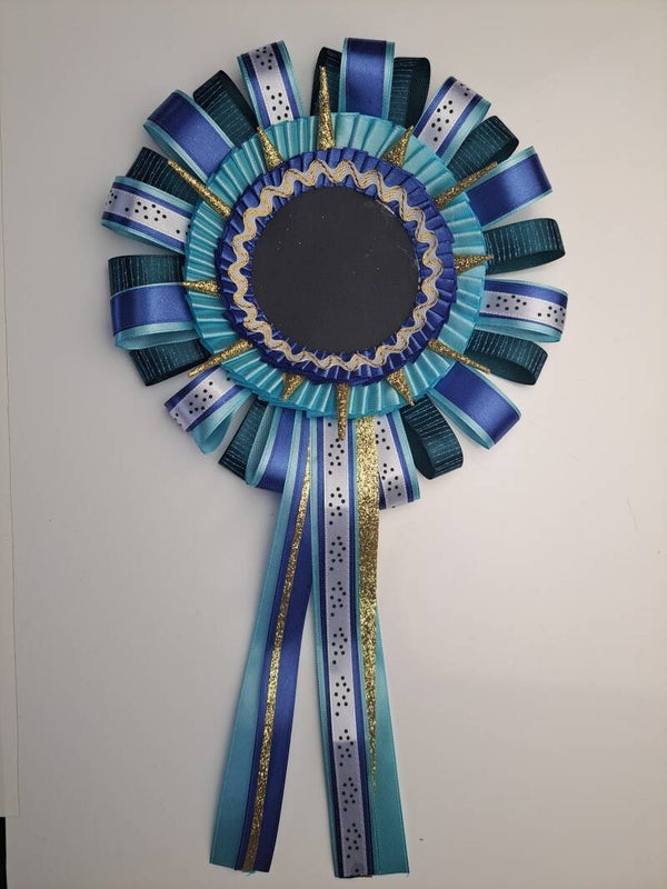 Rozet Model RH0005 blauw/goud 03