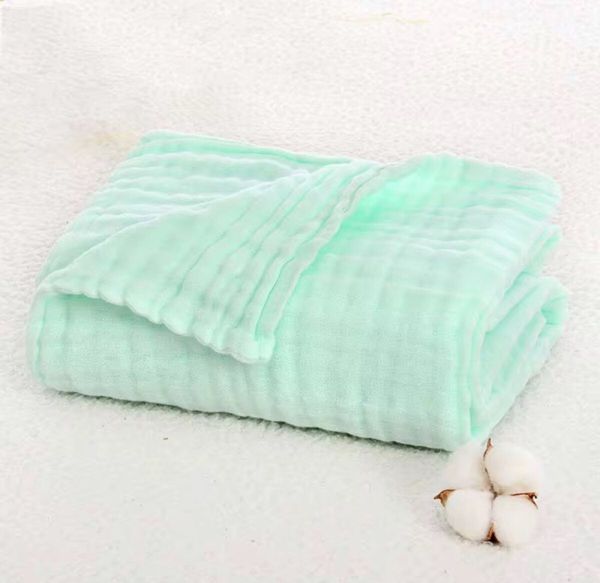 Hydrofiele doek - Mousseline - 6-laags - Pastelgroen