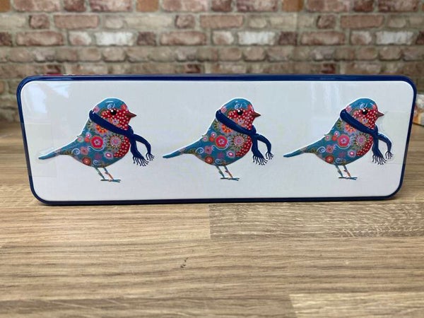 Grandma Wild’s Patchwork Robin Tin of Biscuits