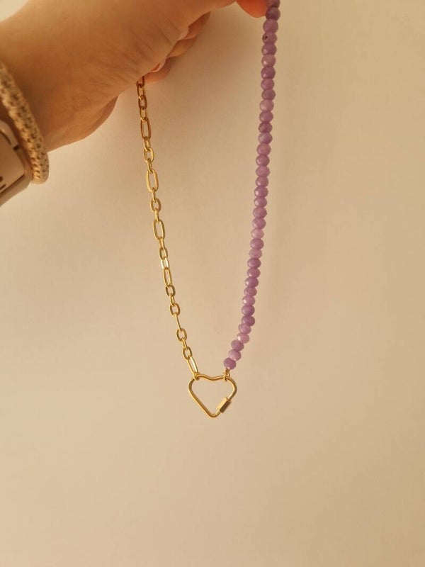 Ketting paarse kralen