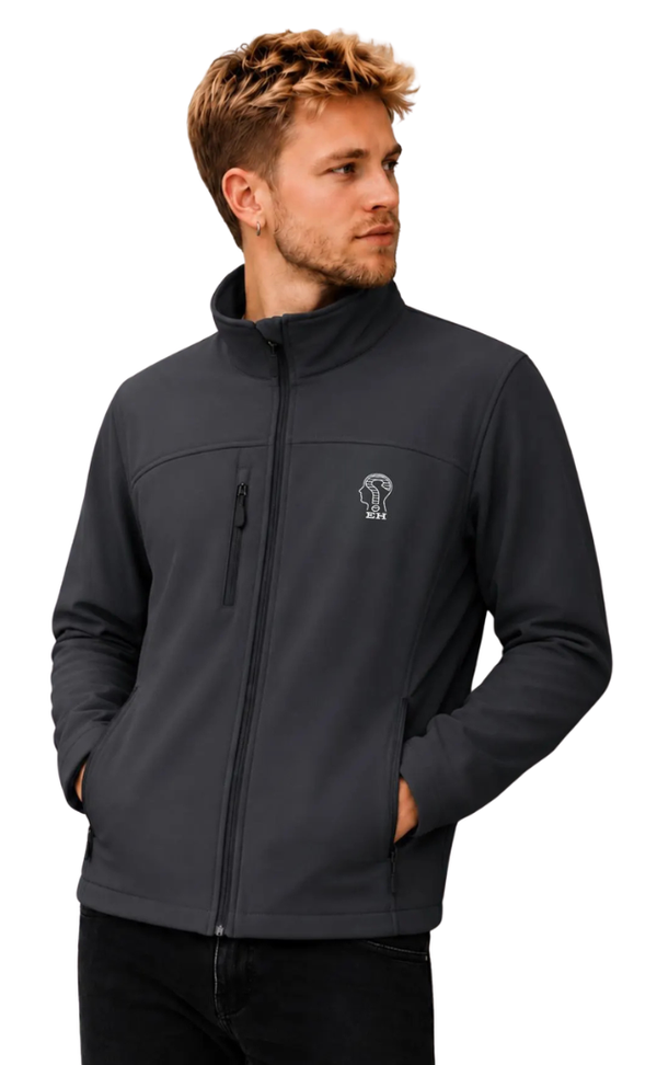 Chaqueta Softshell Gris Plomo Oscuro Unisex EH – Cortaviento Premium de Estilo Urbano | Empire by Halina®