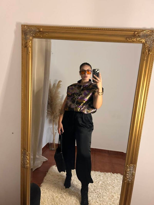 PANTALÓN SATÉN BOMBACHO