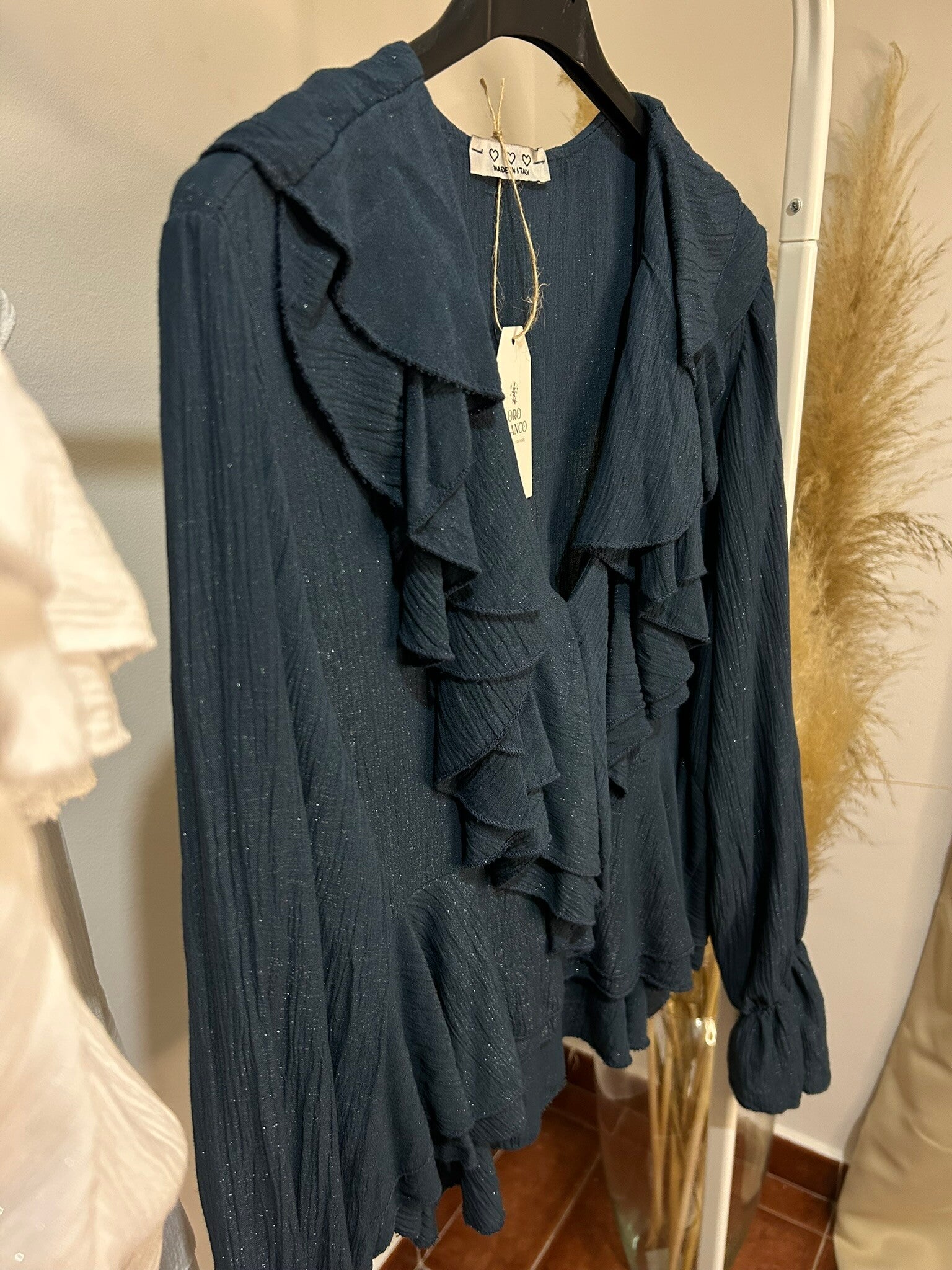 CAMISA VOLANTES AZUL