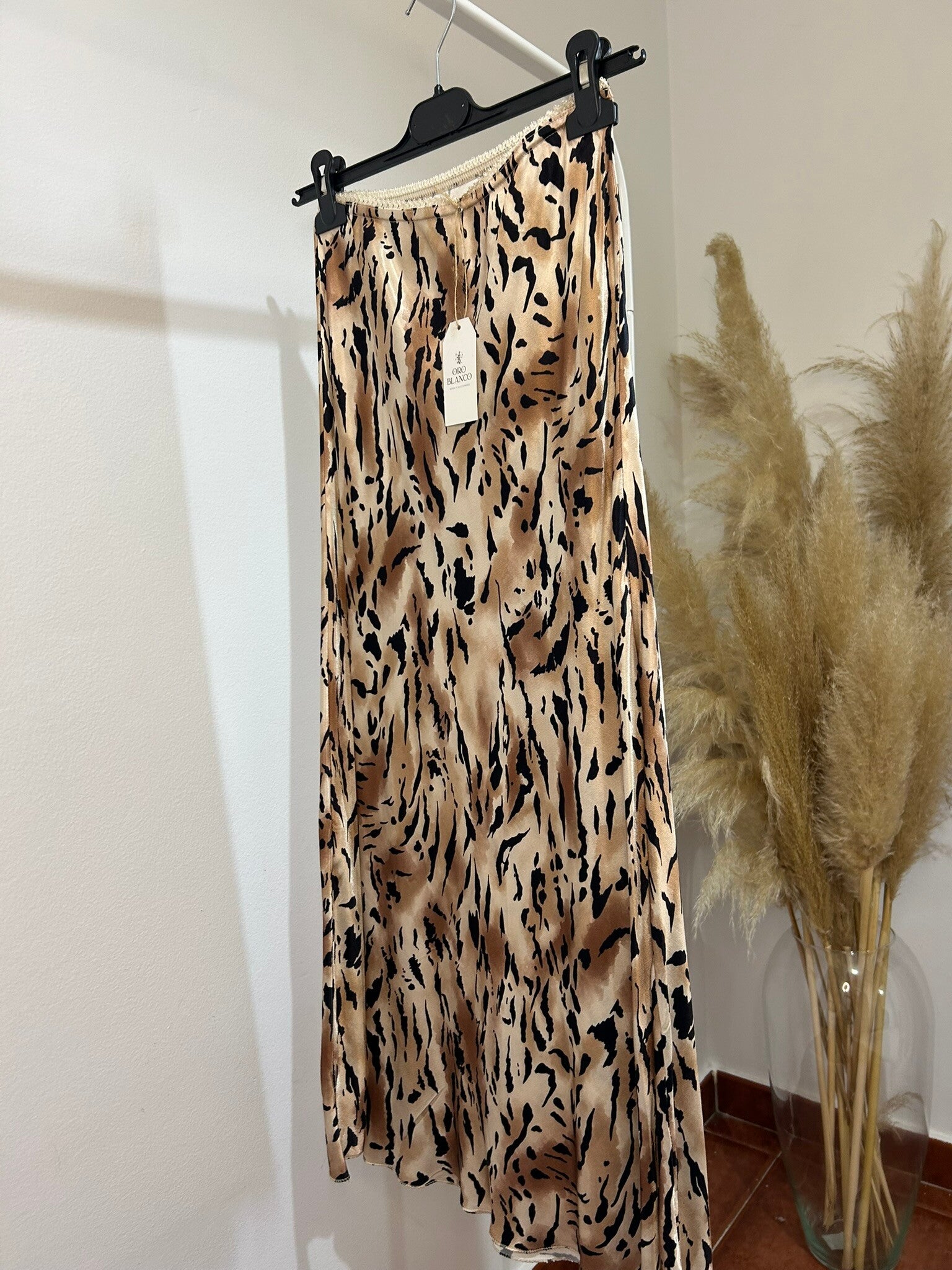 FALDA SATÉN ANIMAL PRINT