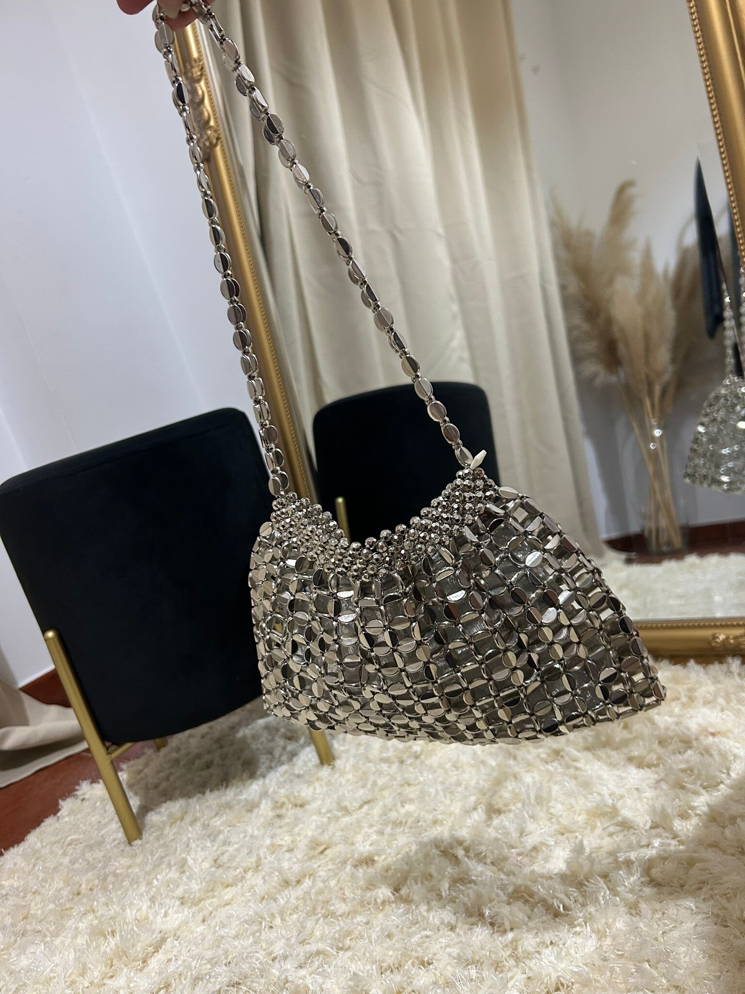 BOLSO PLATEADO FIESTA