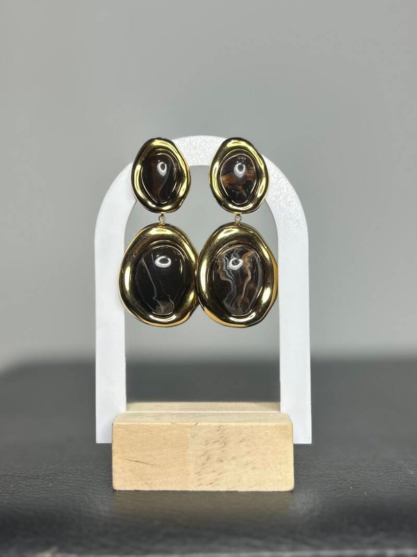 PENDIENTES NÁCAR MARRÓN