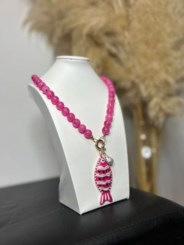 COLLAR PEZ ROSA