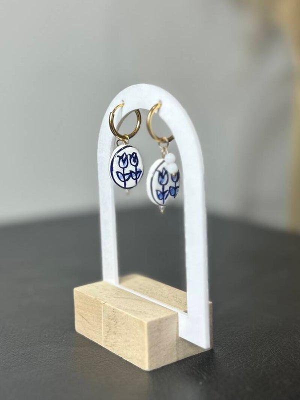 PENDIENTES PIEDRA FLORES
