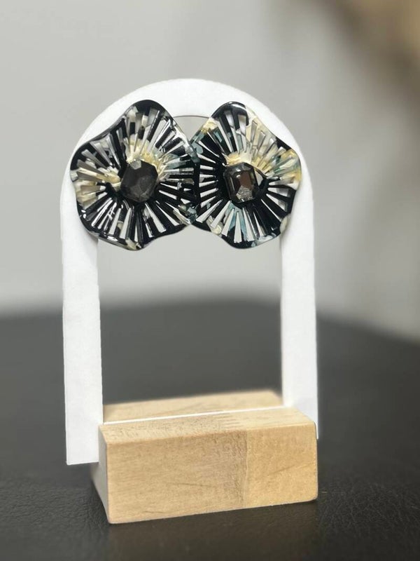 PENDIENTES MEDUSA NEGRA