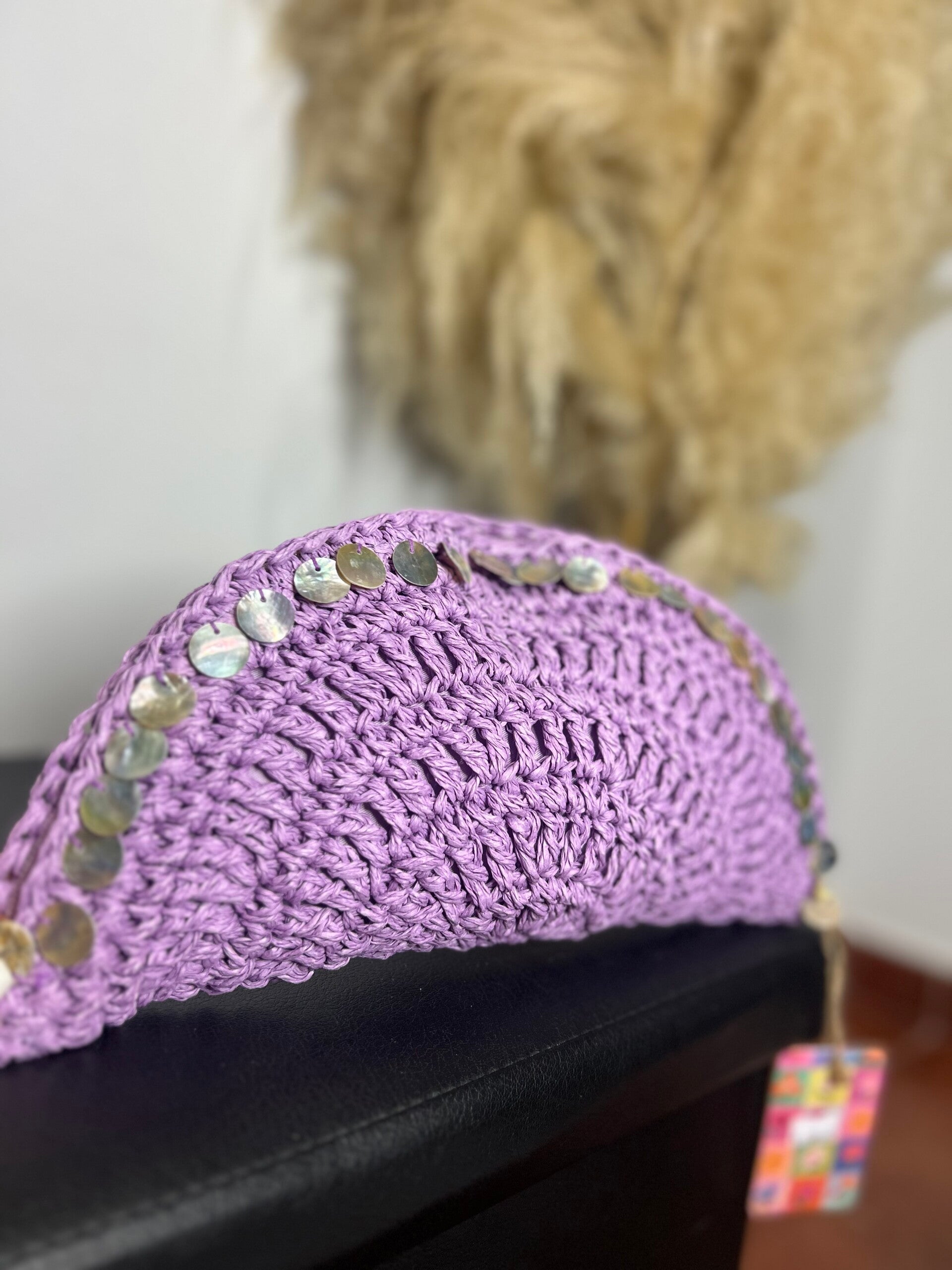BOLSO ABANICO RAFIA