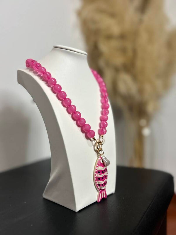COLLAR PEZ ROSA