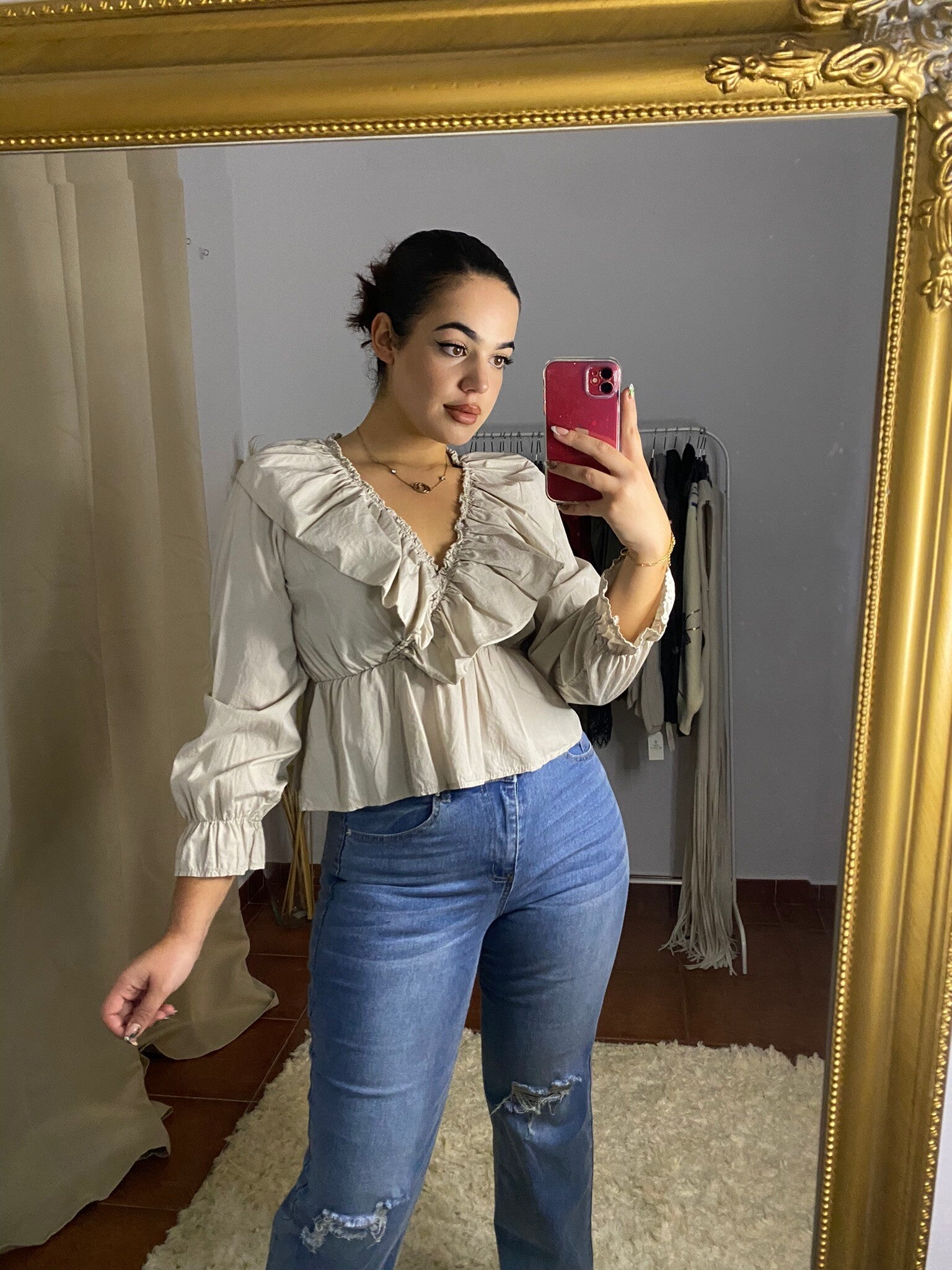 CAMISA CORTA VOLANTES