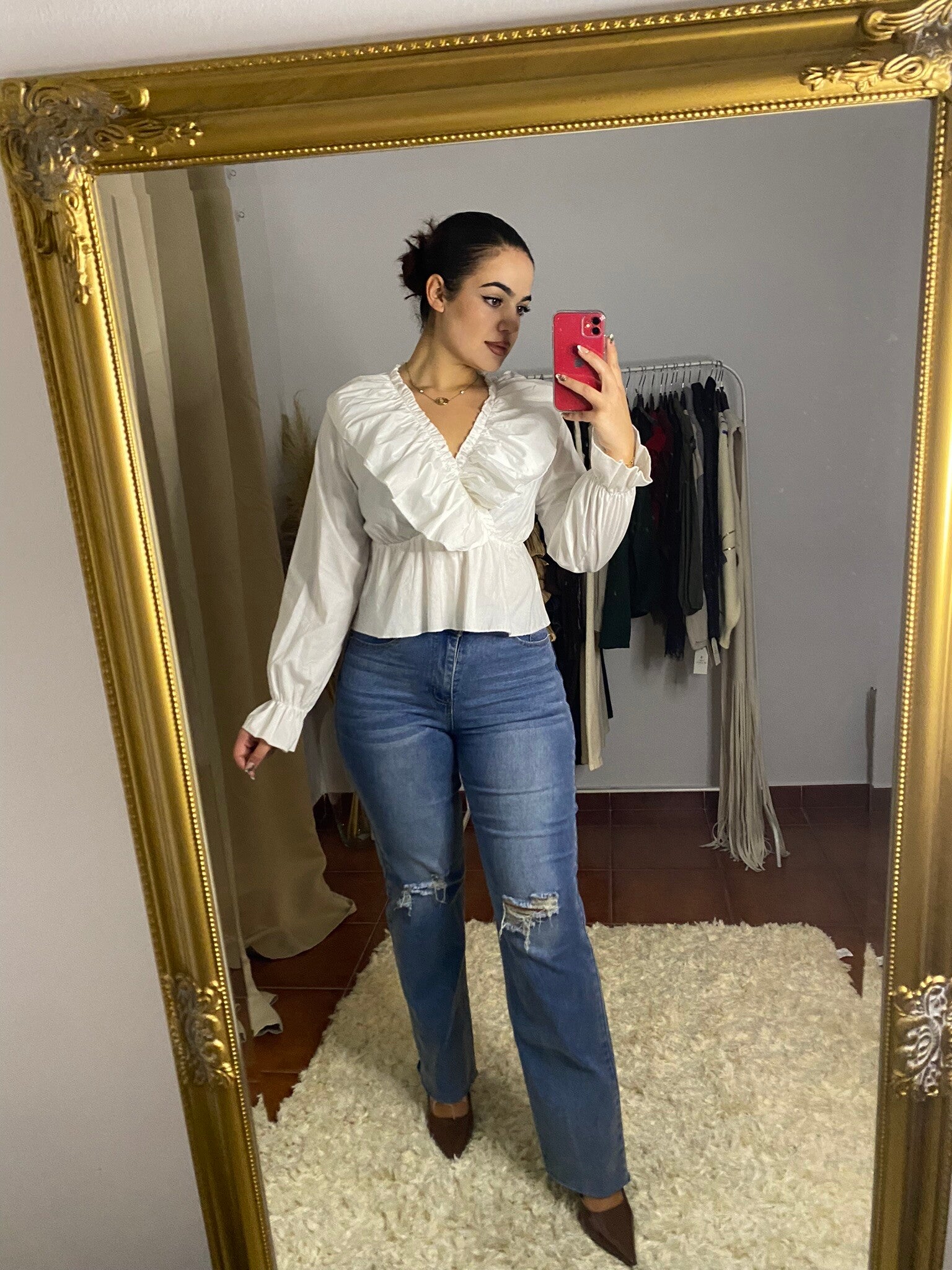 CAMISA VOLANTES CORTA