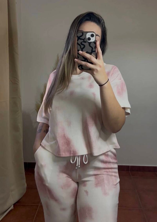 BLUSA TIE DYE ROSA