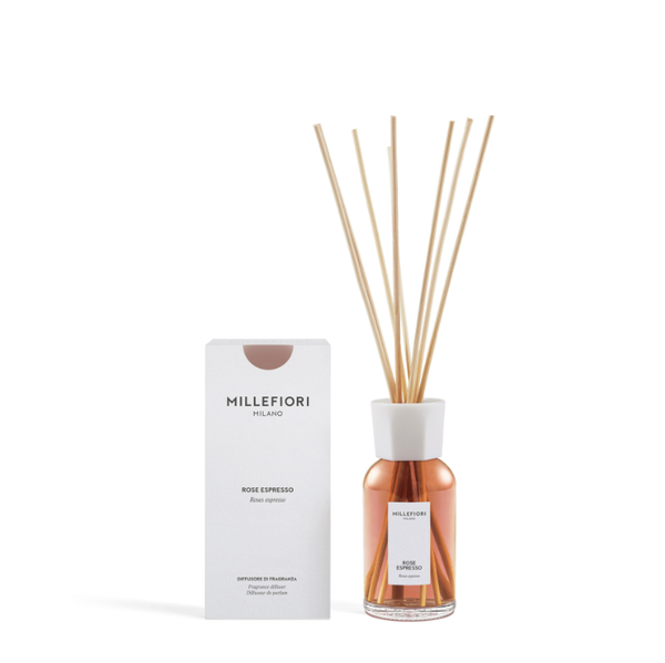 Millefiori Milano Rose Espresso Geurstokjes 250 ml