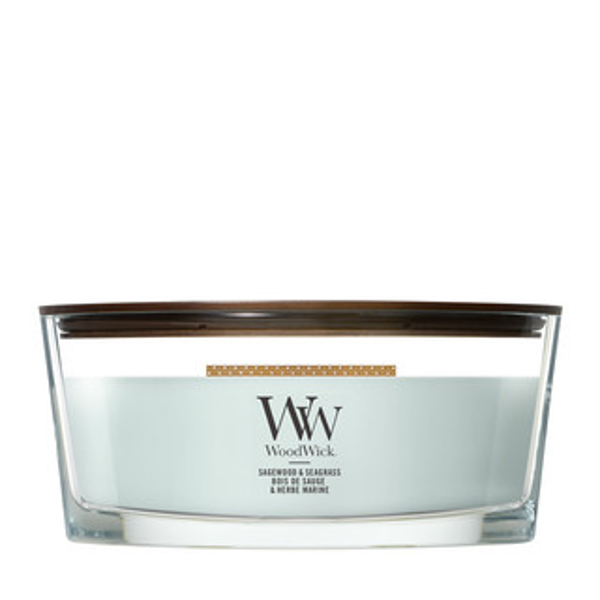 WoodWick - Sagewood & Seagrass Ellipse Candle