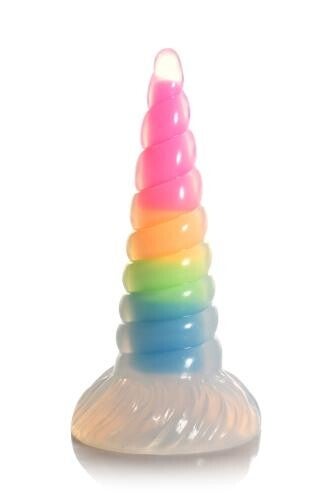 Lichtgevende Regenboog Siliconen Dildo - XR Brands
