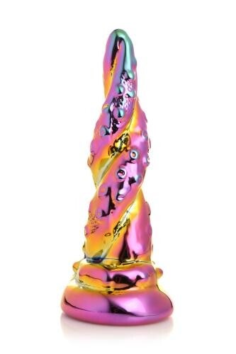 Betoverende Regenboog Glazen Dildo - Geel & Roze - XR Brands