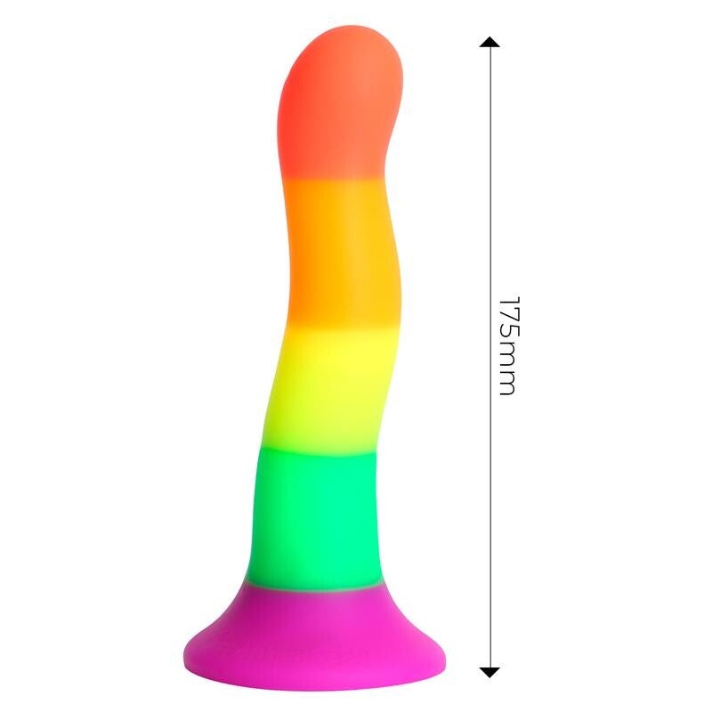 Regenboogkleur Dildo  18 cm