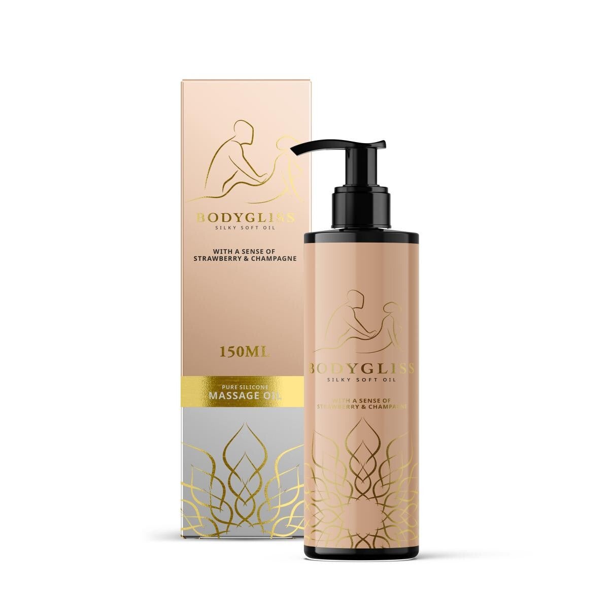 Massage Olie En Glijmiddel in 1 Aardbei & Champagne - 150 ml - BodyGliss