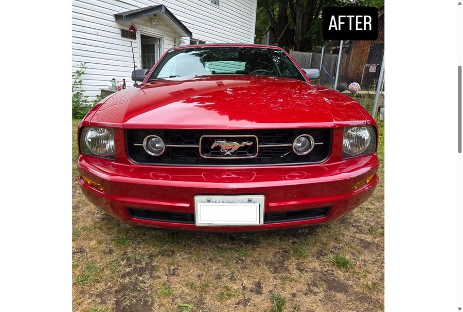 Mustang convertible after a full detail
