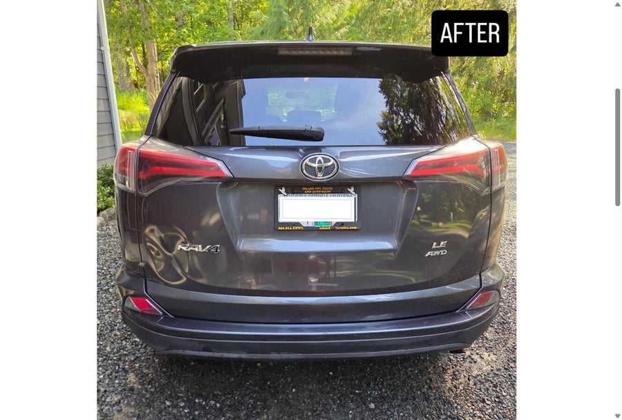 Toyota RAV4 after an exterior detail in the Comox Valley