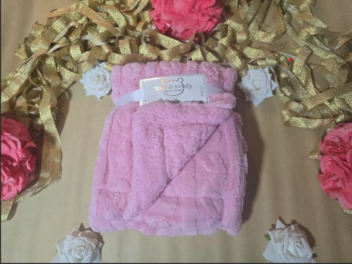 COUVERTURE ROSE  75CM x 100CM