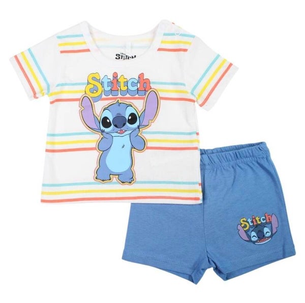 ENSEMBLE SHORT BLEU STITCH -de 3 MOIS à 18 MOIS