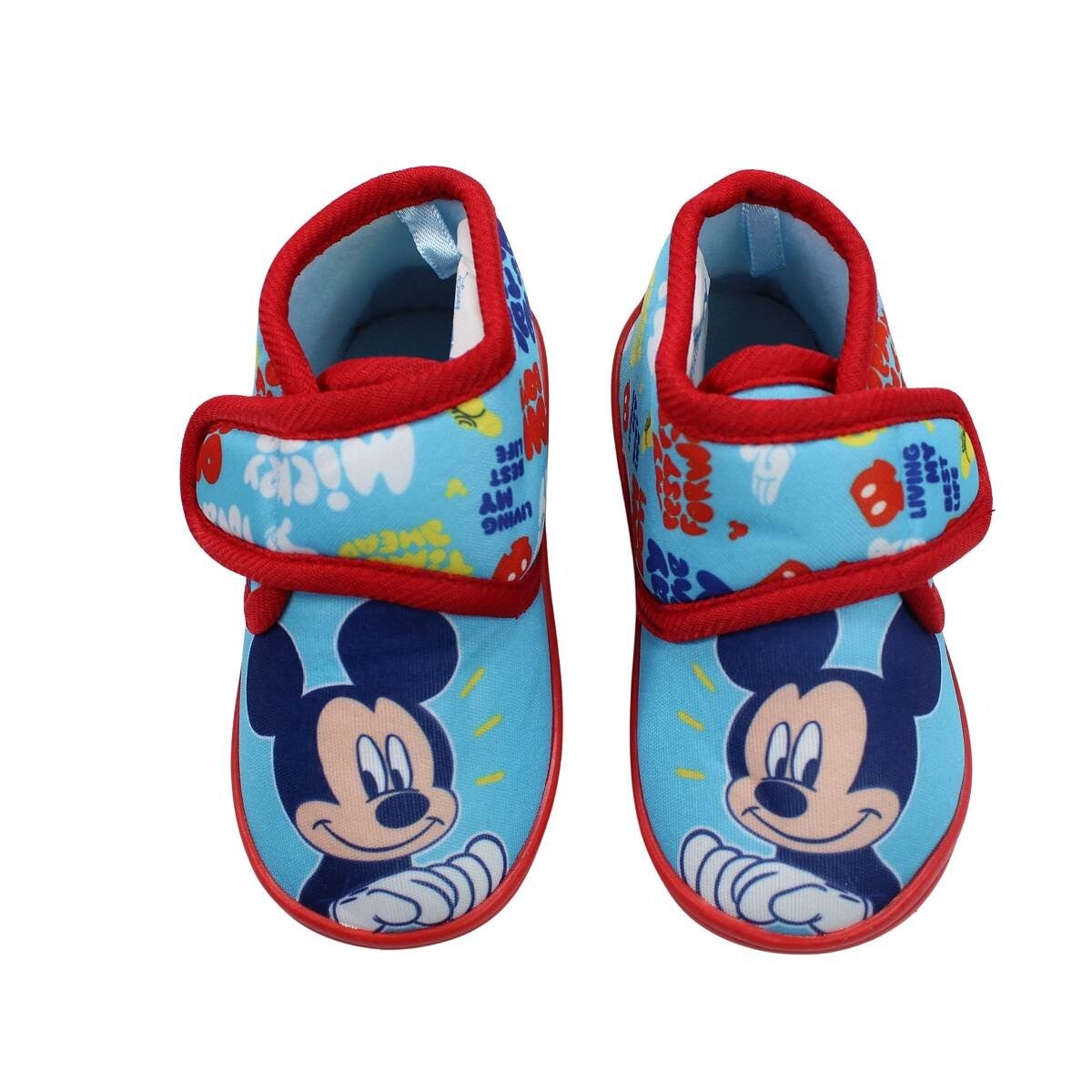 CHAUSSON MICKEY BLEU/ROUGE - de 22 à 27 (pointures)