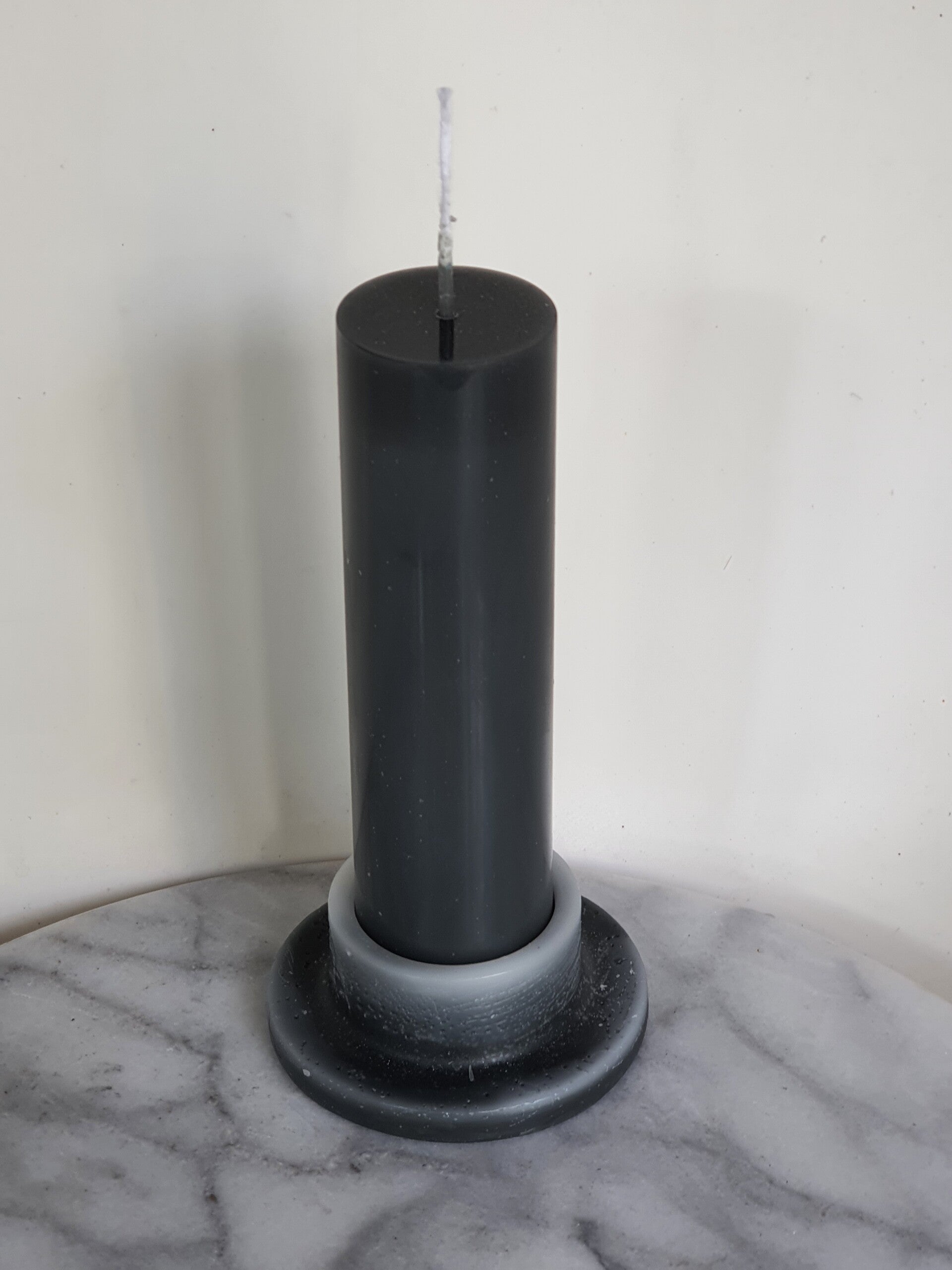 Gladde kaars + Kandelaar Laag Tafel