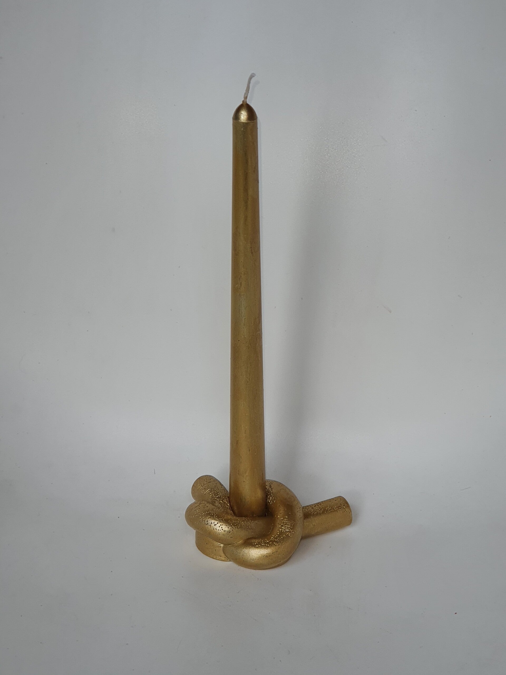 Gladde kaars + Kandelaar Knoop